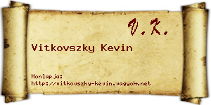 Vitkovszky Kevin névjegykártya