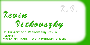 kevin vitkovszky business card